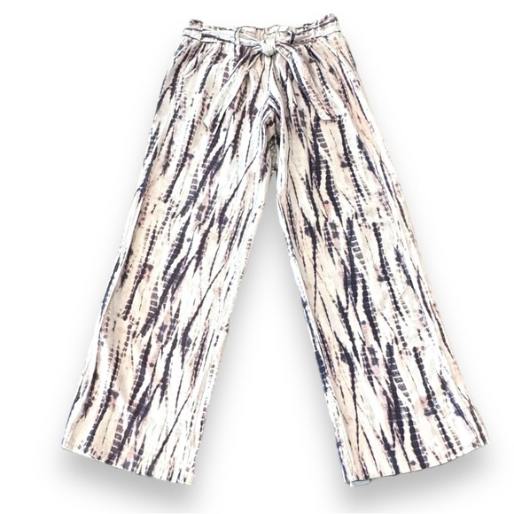 Jolt Pants - Jolt Tie Dye Wide Leg Paperbag Drawstring Waist Beach Pants Sz Small
Linen Blend